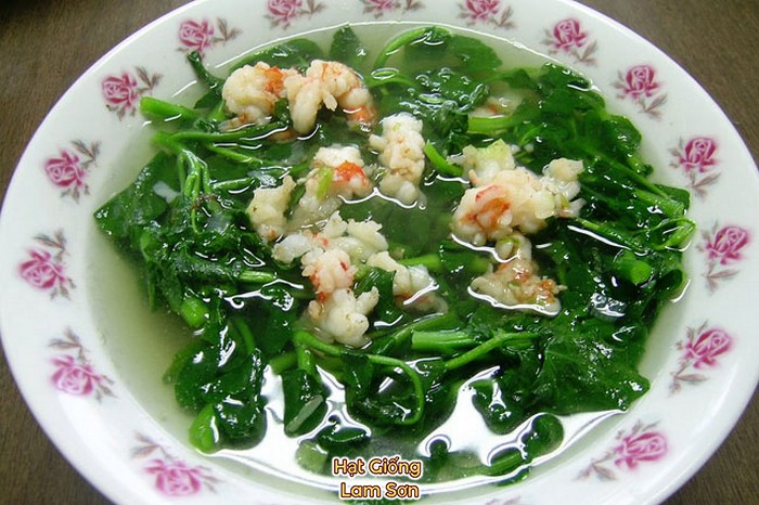 canh rau tần ô