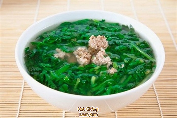 canh rau tần ô
